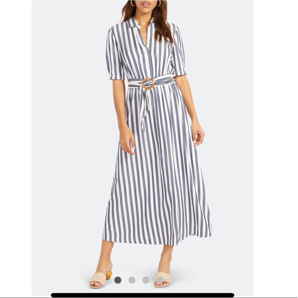 BB Dakota - That’s Your Stripe Belted Dress